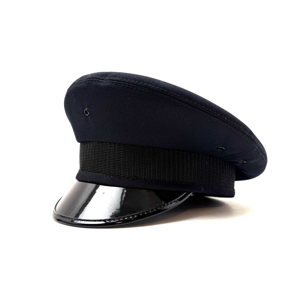 Midway Cap Co Police Officer Visor Hat Navy Blue Black Mesh Band | Unisex MEDIUM